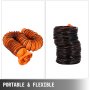 VEVOR 16FT/5m PVC Flexible Ducting for Portable PVC Ventilation Duct Flexible Fan Ducting Strong Vinyl Material 12Inch 300mm Dia Gardening Orange (16FT/5m-12inch/300mm)