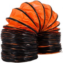 VEVOR 16FT/5m PVC Flexible Ducting for Portable PVC Ventilation Duct Flexible Fan Ducting Strong Vinyl Material 12Inch 300mm Dia Gardening Orange (16FT/5m-12inch/300mm)