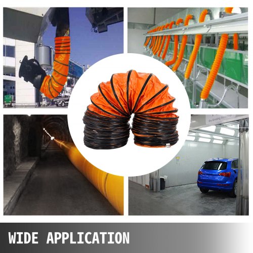 VEVOR 10 M/32ft PVC Flexible Duct Hosing for 300 MM/12 Inch Diameter Exhaust Fan