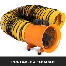 VEVOR Manguera de conducto flexible de PVC de 25 pies para soplador utilitario de 12 pulgadas, con bolsa
