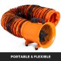 8'' 200mm/49FT Ventilation Duct Flexible PVC 15M Ducting Gardening Exhaust Fan