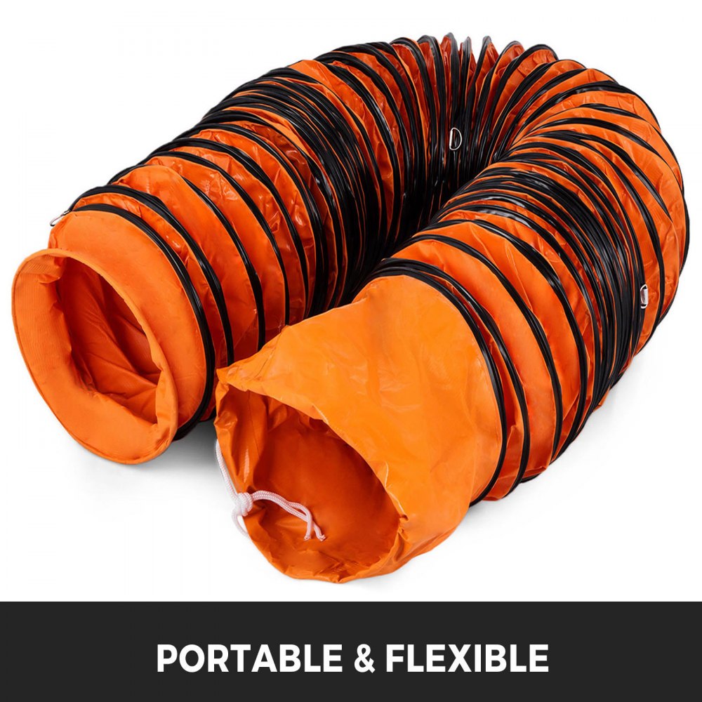 8'' 205mm/33FT Ventilation Duct Flexible PVC 10M Ducting Gardening Exhaust Fan