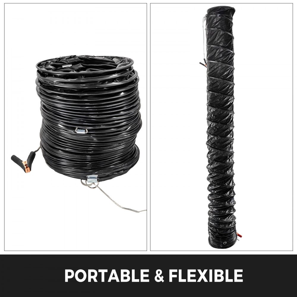 Manguera de Ducing Flexible de 10'' y 16 pies, ventilador extractor de Pvc, manguera de conducto a prueba de explosiones