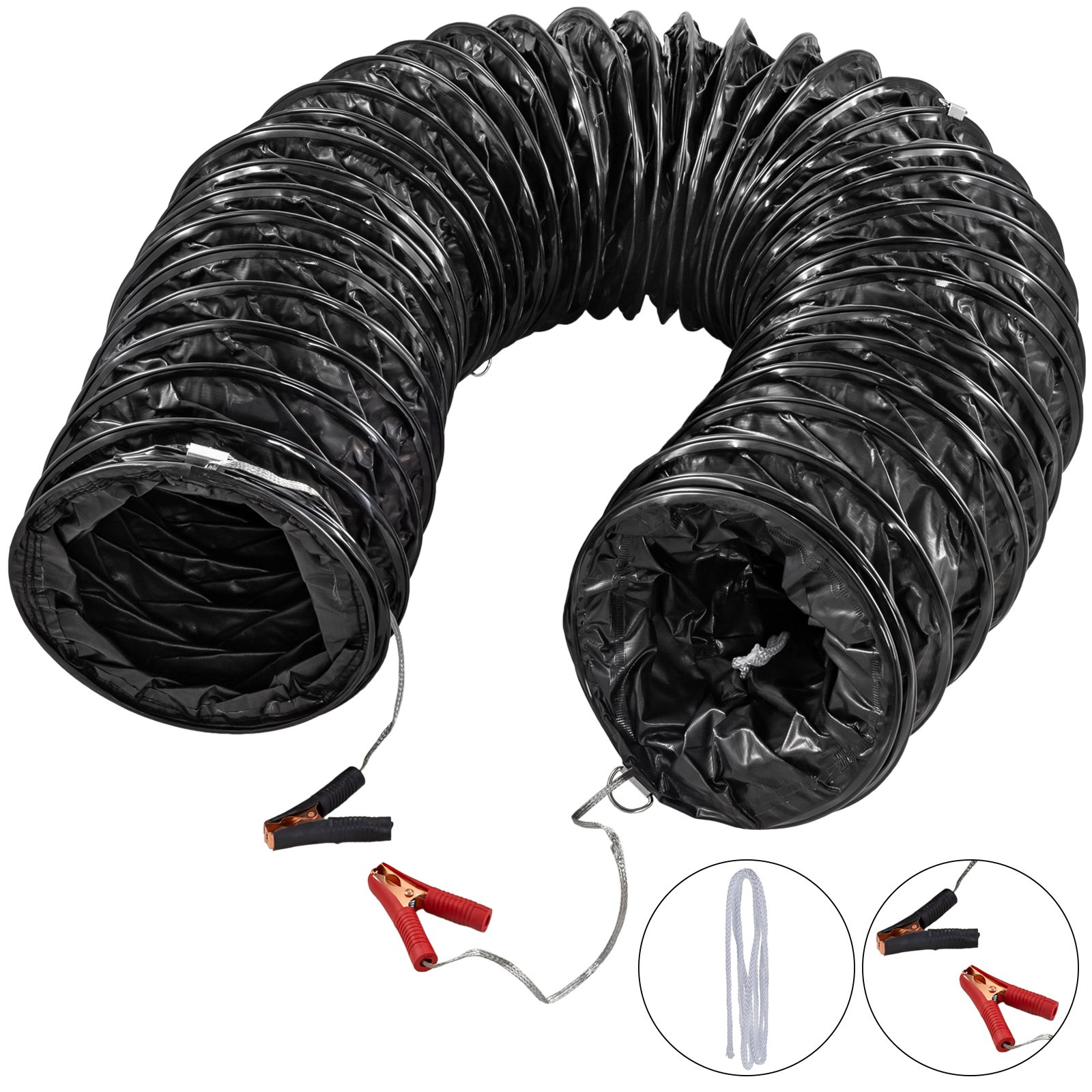 10" Flexible Duct Hose 16FT Explosion-Proof PVC Ducting Static-Free Water-Proof