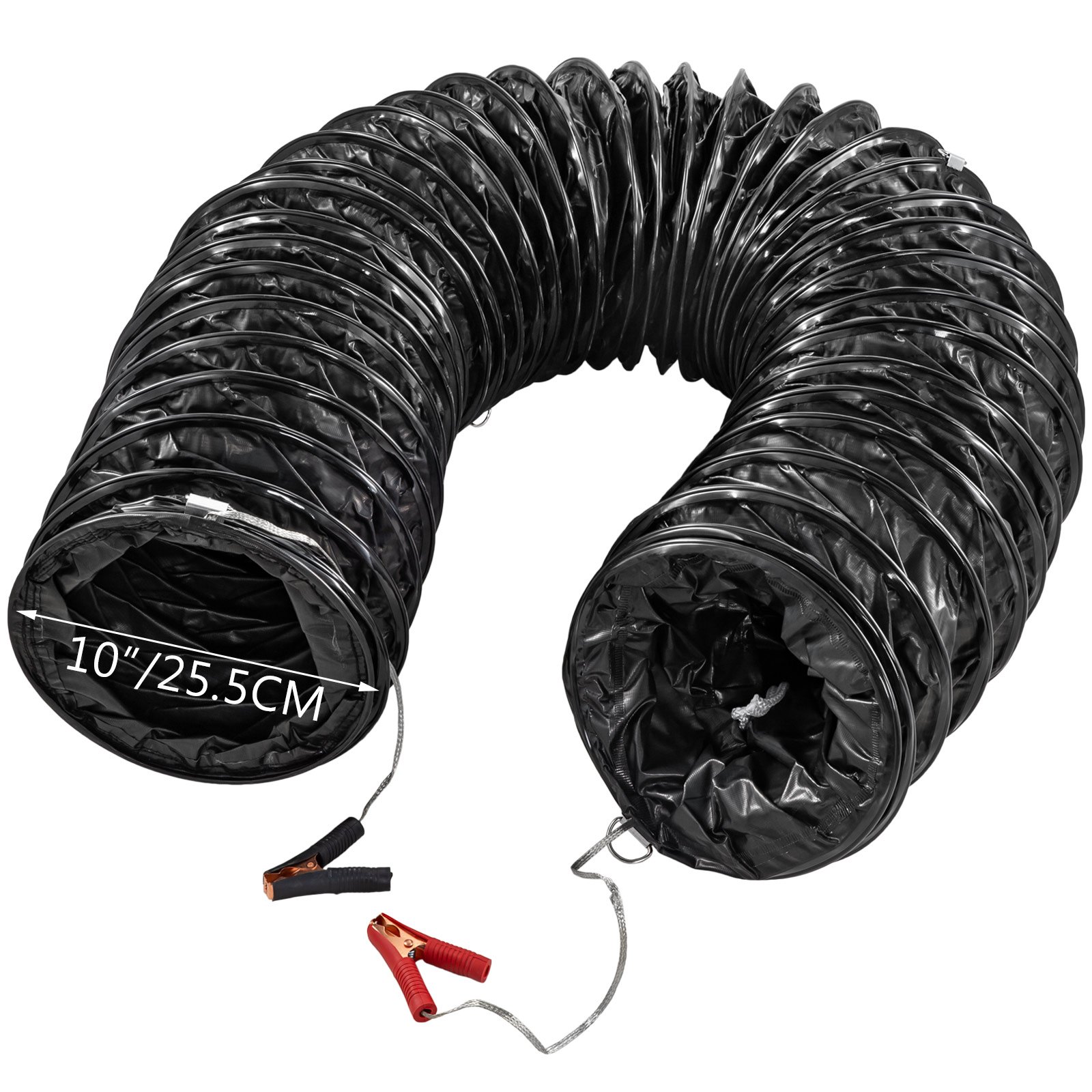 10" Flexible Duct Hose 16FT Explosion-Proof PVC Ducting Static-Free Water-Proof