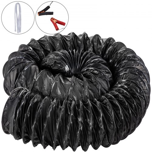 VEVOR 10'' Explosion-Proof PVC Ducting 25FT Static-Free Water-Proof Flexible