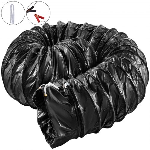 12" Flexible Duct Hose 16FT Explosion-Proof PVC Ducting Static-Free Water-Proof