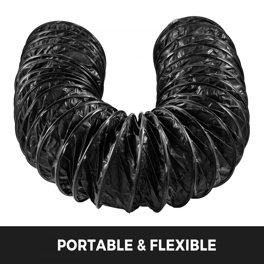 12" Flexible Duct Hose 16FT Explosion-Proof PVC Ducting Static-Free Water-Proof
