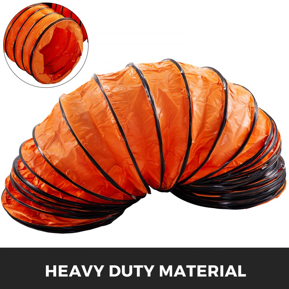 7.6m Ventilation Duct Flexible PVC Ducting Φ 560mm Quick Connect Portable Fast