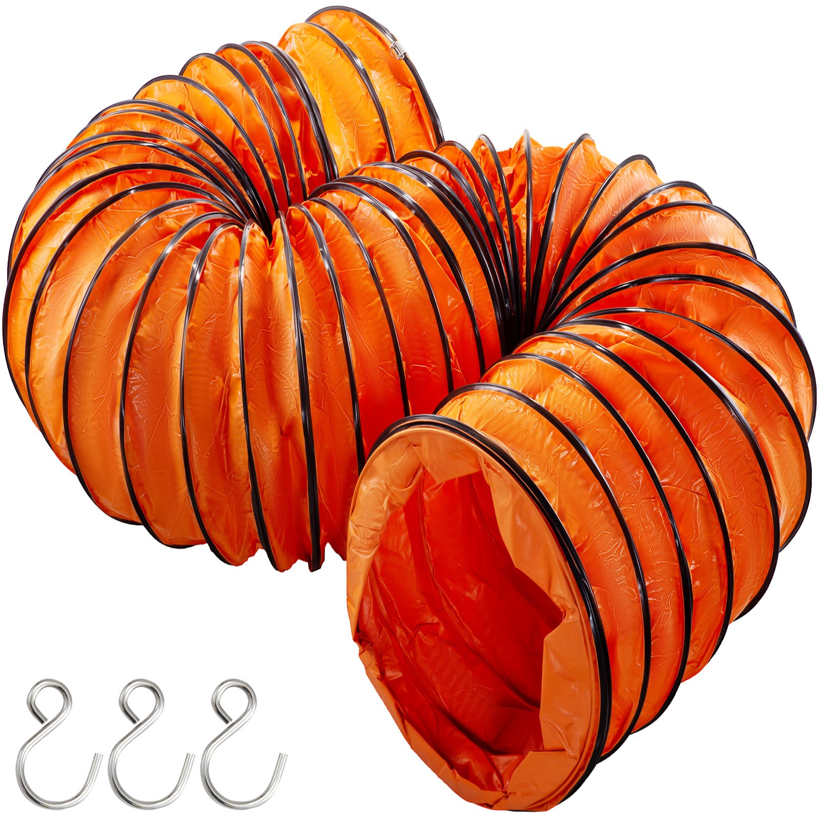 7.6m Ventilation Duct Flexible PVC Ducting Φ 560mm Quick Connect Portable Fast