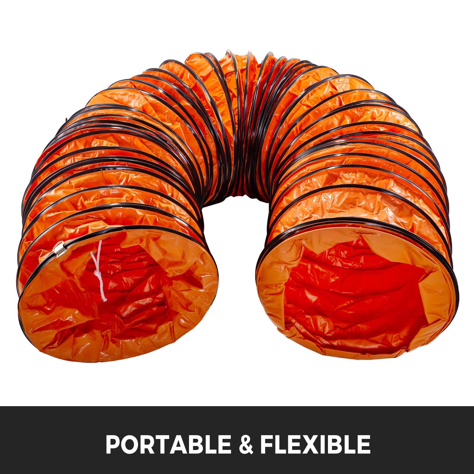 7.6m Ventilation Duct Flexible PVC Ducting Φ 560mm Quick Connect Portable Fast