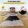 VEVOR Garden Weed Barrier Fabric, 4OZ Heavy Duty Geotextile Landscape Fabric, 15ft x 20ft Non-Woven Weed Block Gardening Mat for Ground Cover, Weed Control Cloth, Landscaping, Underlayment, Black