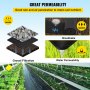 VEVOR Garden Weed Barrier Fabric, 4OZ Heavy Duty Geotextile Landscape Fabric, 15ft x 20ft Non-Woven Weed Block Gardening Mat for Ground Cover, Weed Control Cloth, Landscaping, Underlayment, Black