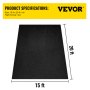 VEVOR Geotextile Landscape Fabric, 15ft x 20ft 8 oz Non-woven PP Drainage Fabric with 350N Tensile Strength & 440 N Load Capacity, for Ground Cover, Garden Fabric, French Drains