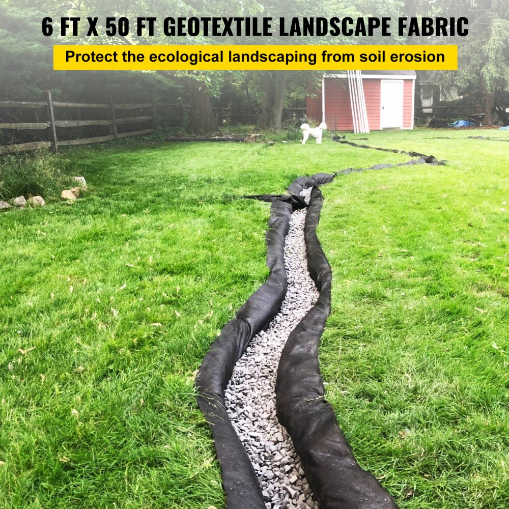 6 ft. x 25 ft. Landscape Garden Mat Weed Barrier for Raised Bed Soil  Erosion Control, 3.0 oz.