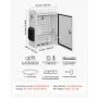 VEVOR Outdoor Electrical Box, Cold-Rolled Steel, Electrical Junction Box with Thermostat and Fan, Rain Hood, Ventilated Design, IP65 Waterproof Hinged Enclosure, Wall/Pole Mounted, 500 x 400 x 200 mm