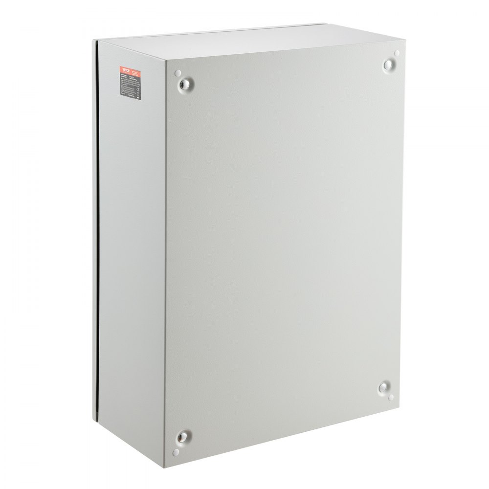 VEVOR Steel Electrical Box, 27.6 x 19.7 x 9.8 in, Cold Rolled Steel Electrical Enclosure Box, Wall-Mounted Outdoor Electronic Equipment Enclosure with Mounting Plate, Hinges, Lock, IP66 Waterproof