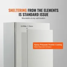 27.6 x 19.7 x 9.8 in Cold Rolled Steel Electrical Enclosure Box Wall Mounted