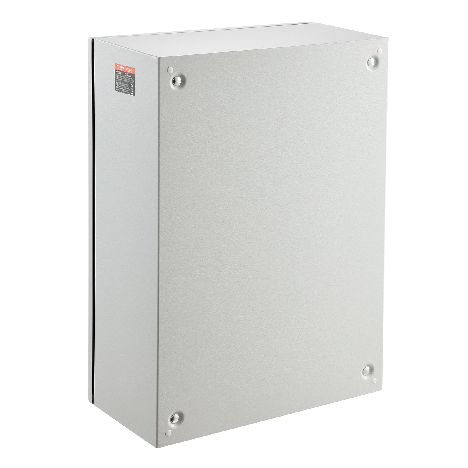 VEVOR Steel Electrical Box, 27.6 x 19.7 x 9.8 in, Cold Rolled Steel Electrical Enclosure Box, Wall-Mounted Outdoor Electronic Equipment Enclosure with Mounting Plate, Hinges, Lock, IP66 Waterproof