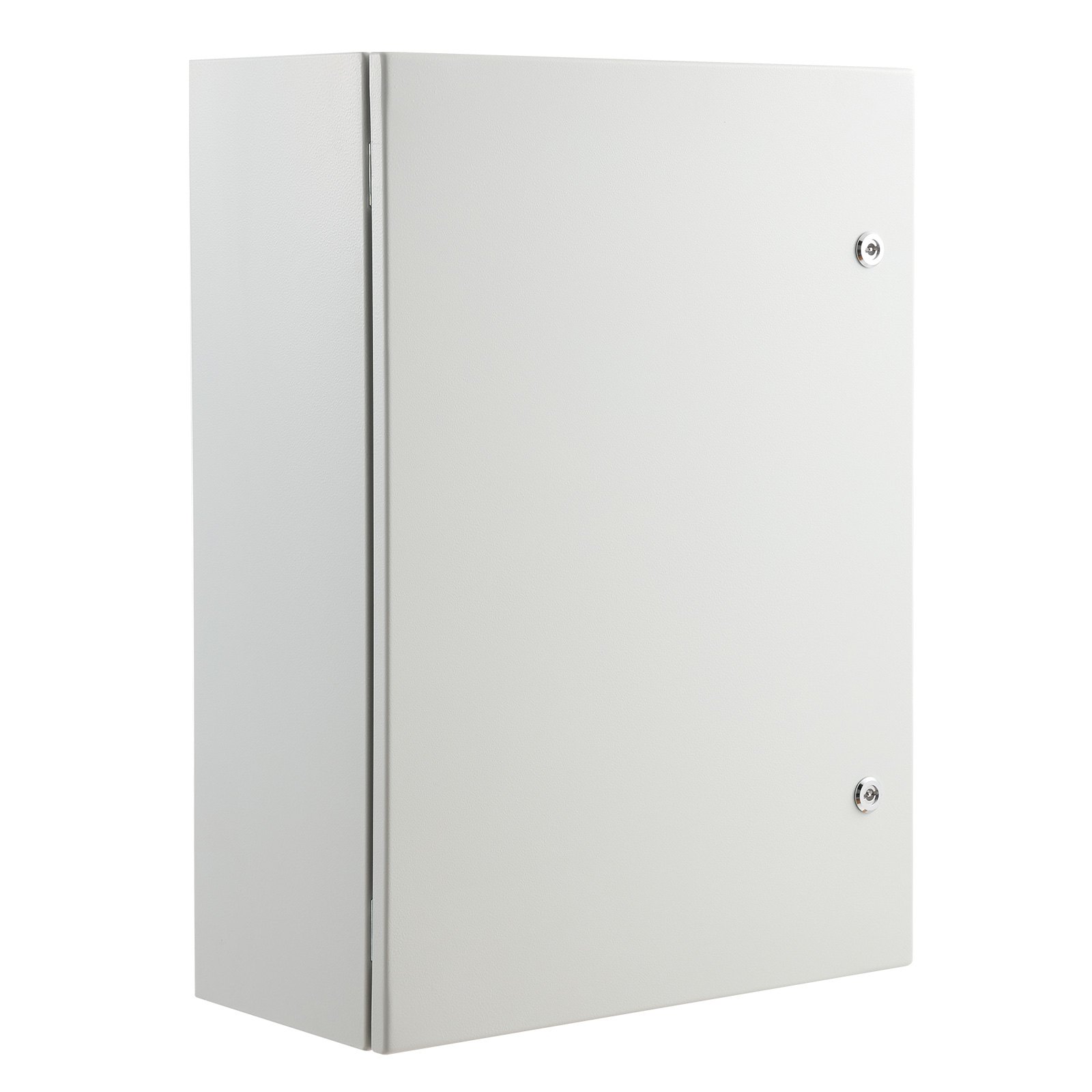 VEVOR Steel Electrical Box, 27.6 x 19.7 x 9.8 in, Cold Rolled Steel Electrical Enclosure Box, Wall-Mounted Outdoor Electronic Equipment Enclosure with Mounting Plate, Hinges, Lock, IP66 Waterproof