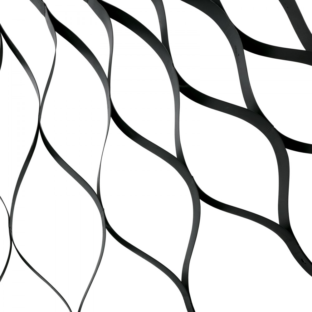 black interwoven strips of the VEVOR ground grid form a curved, wave-like pattern.