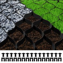 VEVOR Ground Grid, 855kg per Sq Ft Load Geo Grid, 50.8mm Depth Permeable Stabilization System for DIY Patio, Walkway, Shed Base, Light Vehicle Driveway, Parking Lot, Grass, and Gravel