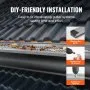 VEVOR Gutter Guard, 5 inch Width, Aluminum Leaf Filter DIY Gutter Cover, 26 PCS 104 ft Total Length, 0.157'' Hole Diameter & 0.02'' Thick Raptor Gutter Guards Fits Any Roof or Gutter Type
