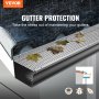 VEVOR Gutter Guard, 152mm Width, Aluminum Leaf Filter DIY Gutter Cover, 26 PCS 264cm Total Length, 4mm Hole Diameter & 0.5mm Thick Raptor Gutter Guards Fits Any Roof or Gutter Type