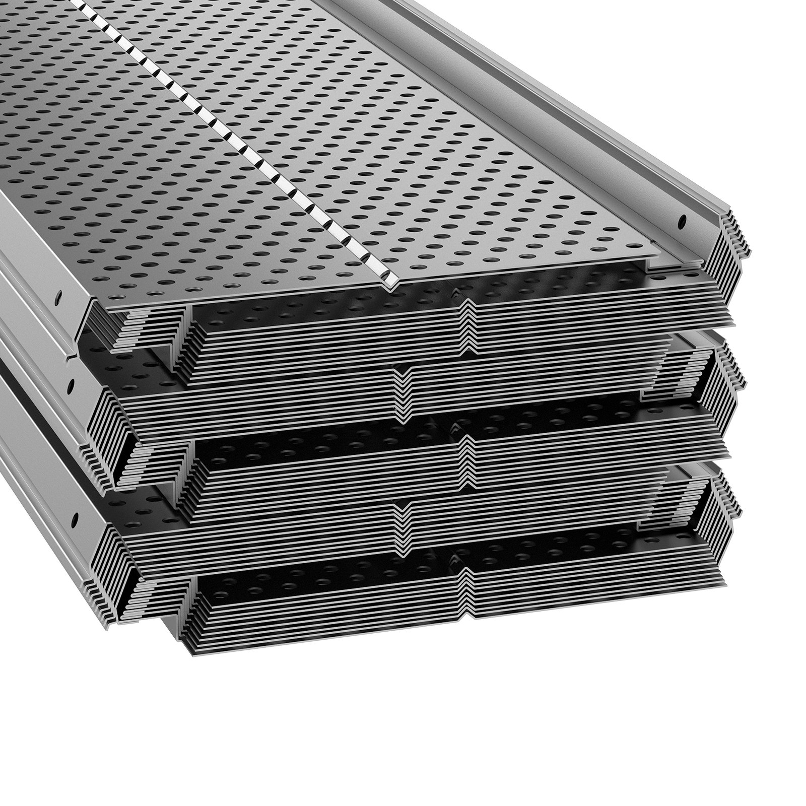 VEVOR Gutter Guard, 6 inch Width, Aluminum Leaf Filter DIY Gutter Cover, 52 PCS 208 ft Total Length, 0.157'' Hole Diameter & 0.02'' Thick Gutter Guards Fits Any Roof or Gutter Type