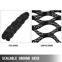 VEVOR Geo Grid Ground Grid 9x17 ft, Geo Cell Grid 2 Inch Thick, Gravel Grid HDPE Material, Ground Stabilization Grid 1885 LBS Per Sq, Tensile Strength Gravel Ground Grid for Slope Driveways, Garden