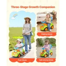 VEVOR Ride On Push Car 55 lbs Toddlers Stroller Sliding with Guardrails for Kids