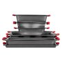 VEVOR Baking Pans Set, 10-Piece, Nonstick Carbon Steel Cookware Sheets & Trays, Stackable Kitchen Oven Bakeware Cooking Sets with Silicone Handles, Easy to Clean, for Baking Cookie Cake Muffin Bread