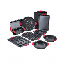 VEVOR Baking Pan Set 10-Piece Nonstick Carbon Steel Set with Silicone Handles