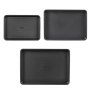 VEVOR Baking Pans Set, 3-Piece, Nonstick Carbon Steel Cookware Sheets & Trays, Stackable Kitchen Oven Bakeware Cooking Sets with Silicone Handles, Easy to Clean, for Baking Cookie Cake Muffin Bread