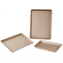 VEVOR Baking Pan Set 3-Piece Nonstick Carbon Steel Set with Silicone Handles