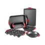 Baking Pan Set 6-Piece Nonstick Carbon Steel Bakeware Set with Silicone Handle