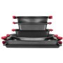 VEVOR Baking Pans Set, 8-Piece, Nonstick Carbon Steel Cookware Sheets & Trays, Stackable Kitchen Oven Bakeware Cooking Sets with Silicone Handles, Easy to Clean, for Baking Cookie Cake Muffin Bread