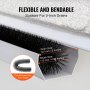 VEVOR Gutter Brush, 30 Feet Total Length 4.33 inch Diameter Gutter Cleaning Tools, Ground-Level Gutter Brush Leaf Guard for 5 Inch Gutters, Easily Clear roof Leaves and Debris, 10 Pack