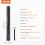 VEVOR Gutter Brush, 30 Feet Total Length 4.33 inch Diameter Gutter Cleaning Tools, Ground-Level Gutter Brush Leaf Guard for 5 Inch Gutters, Easily Clear roof Leaves and Debris, 10 Pack