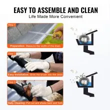 VEVOR Gutter Brush, 120 Feet Total Length 4.33 inch Diameter Gutter Cleaning Tools, Ground-Level Gutter Brush Leaf Guard for 5 Inch Gutters, Easily Clear roof Leaves and Debris, 40 Pack