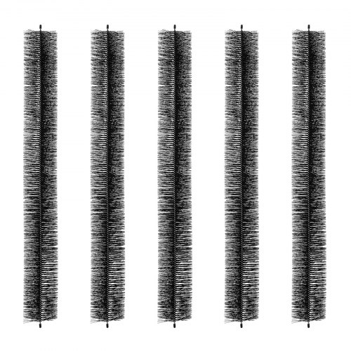 VEVOR Gutter Brush, 15 Feet Total Length 4.33 inch Diameter Gutter Cleaning Tools, Ground-Level Gutter Brush Leaf Guard for 5 Inch Gutters, Easily Clear roof Leaves and Debris, 5 Pack
