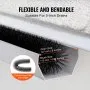VEVOR Gutter Brush, 15 Feet Total Length 4.33 inch Diameter Gutter Cleaning Tools, Ground-Level Gutter Brush Leaf Guard for 5 Inch Gutters, Easily Clear roof Leaves and Debris, 5 Pack