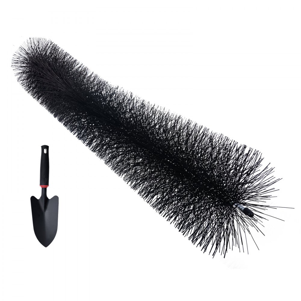 VEVOR Gutter Brush, 60 Feet Total Length 5.25 inch Diameter Gutter Cleaning Tools, Ground-Level Gutter Brush Leaf Guard for 5 Inch Gutters, Easily Clear roof Leaves and Debris, 20 Pack