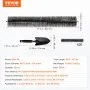 VEVOR Gutter Brush, 60 Feet Total Length 5.25 inch Diameter Gutter Cleaning Tools, Ground-Level Gutter Brush Leaf Guard for 5 Inch Gutters, Easily Clear roof Leaves and Debris, 20 Pack