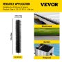 VEVOR Gutter Guard Brush with 60 FT Length Bristle, 4.33"(Dia) Gutter Brush Leaf Guard Fit for 5 Inches Gutter, Galvanized Steel Wire Gutter Brush, No Tools, DIY Gutter Leaf Guard for Keep Out Debris