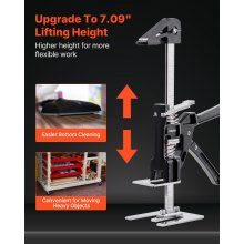 Labor Saving Arm Jack 2 PCS 330lbs Bearing Capacity Lifting up to 7.1" Black