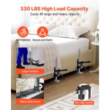 Labor Saving Arm Jack 2 PCS 330lbs Bearing Capacity Lifting up to 7.1" Black