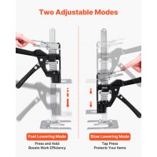 Labor Saving Arm Jack 2 PCS 440lbs Capacity 2 Modes Lifting up to 9.3" Black