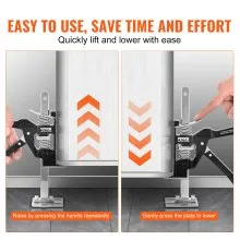 VEVOR Labor Saving Arm Jack, 2 PCS Bearing Capacity 200 lbs, Lifting up to 4.7", Hand Lifting Jack Tool with Magnetic Level, Door Panel Lifting Cabinet Jack for Door, Window, Furniture, Woodworking