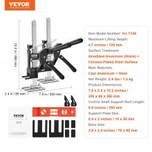 VEVOR Labor Saving Arm Jack, 2 PCS Bearing Capacity 200 lbs, Lifting up to 4.7", Hand Lifting Jack Tool with Magnetic Level, Door Panel Lifting Cabinet Jack for Door, Window, Furniture, Woodworking